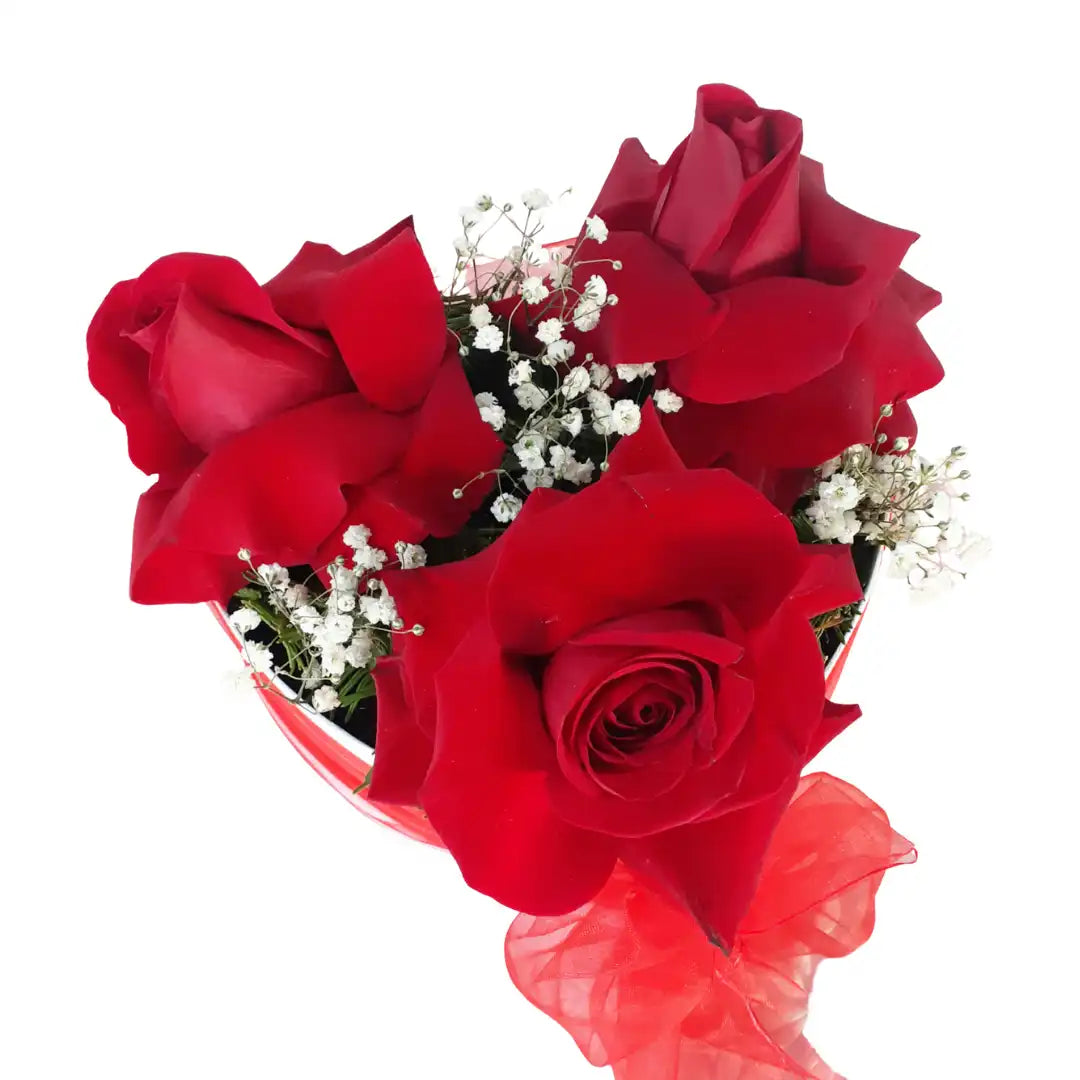 Caja Corazón 3 Rosas
