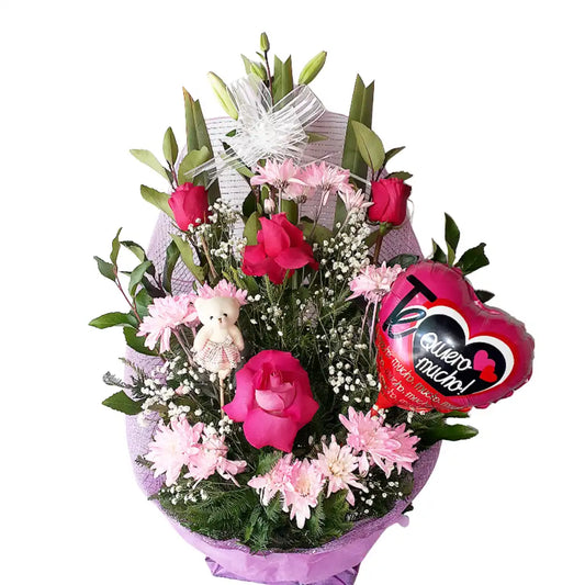 Arrimo Mediano Rosas Fucsias