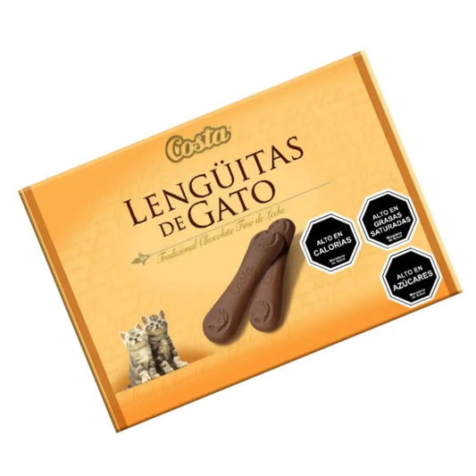 Estuche Chocolates Lengüitas de Gato, 120 Gr.