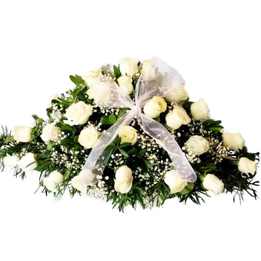 Cubre Urna 24 Rosas Blancas