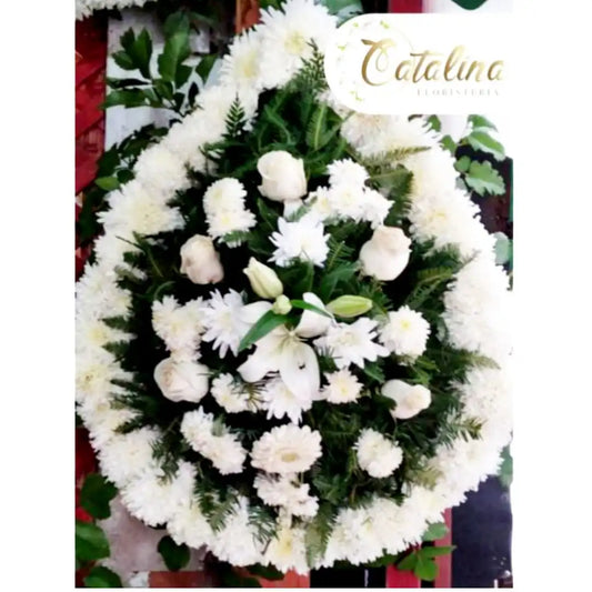 Corona Lagrima Flores Blancas