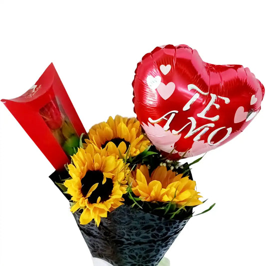 Promoción Arrimo Girasoles  ma globo Te Amo