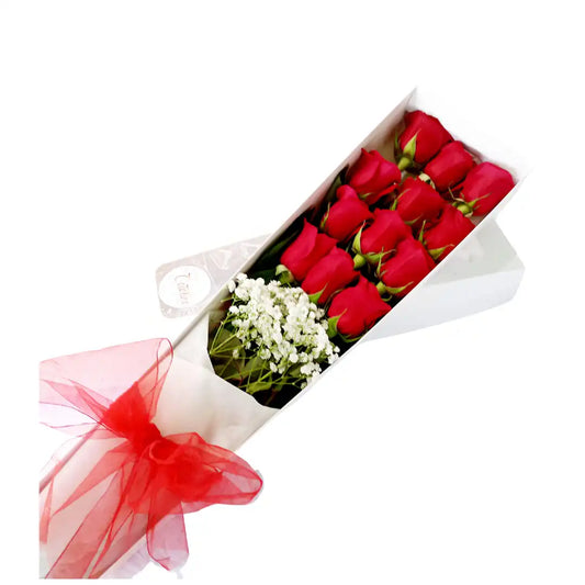 Caja de 12 Rosas Rojas