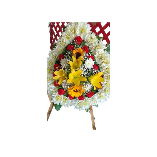 Corona Lagrima Flores y Rosas Rojas